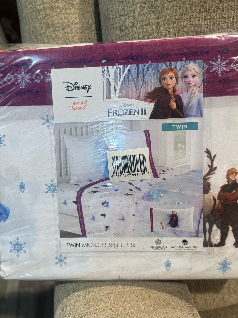 Disney Frozen II Twin Sheet Set - Purple, White
